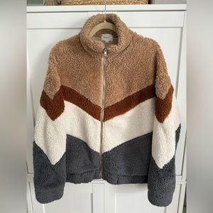 Wishlist Chevron Sherpa Jacket